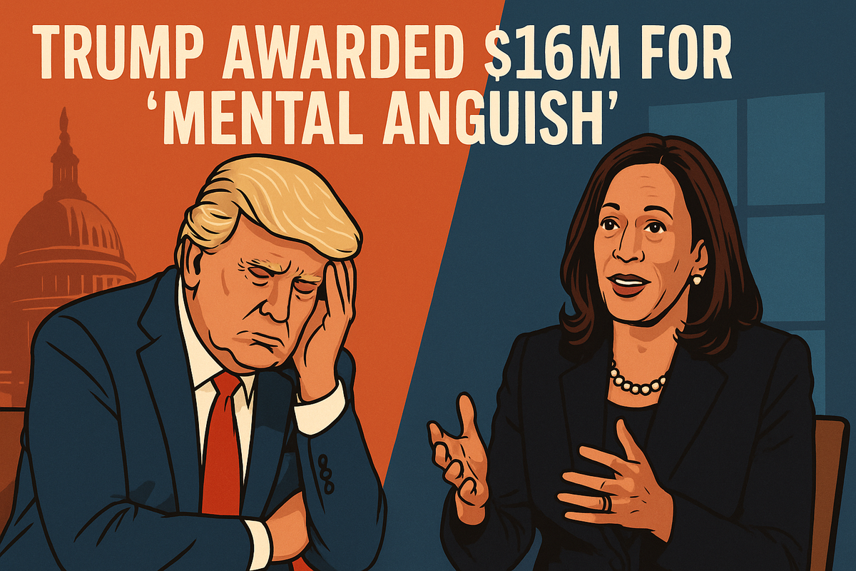 BREAKING: Trump Wins $16M for “Mental Anguish” Over Kamala Interview—America Loses What’s Left of Its Dignity