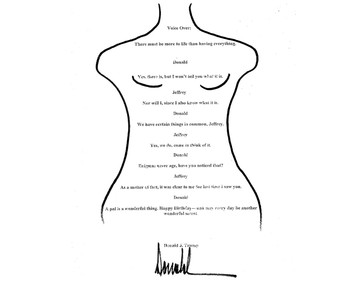 “Happy Birthday, Jeffrey — And May Every Day Be Another Wonderful Secret”: Trump’s Worst Greeting Card Ever
