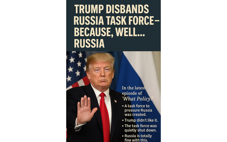 BREAKING: Trump Disbands His Own Russia Task Force — Because, Well… Russia